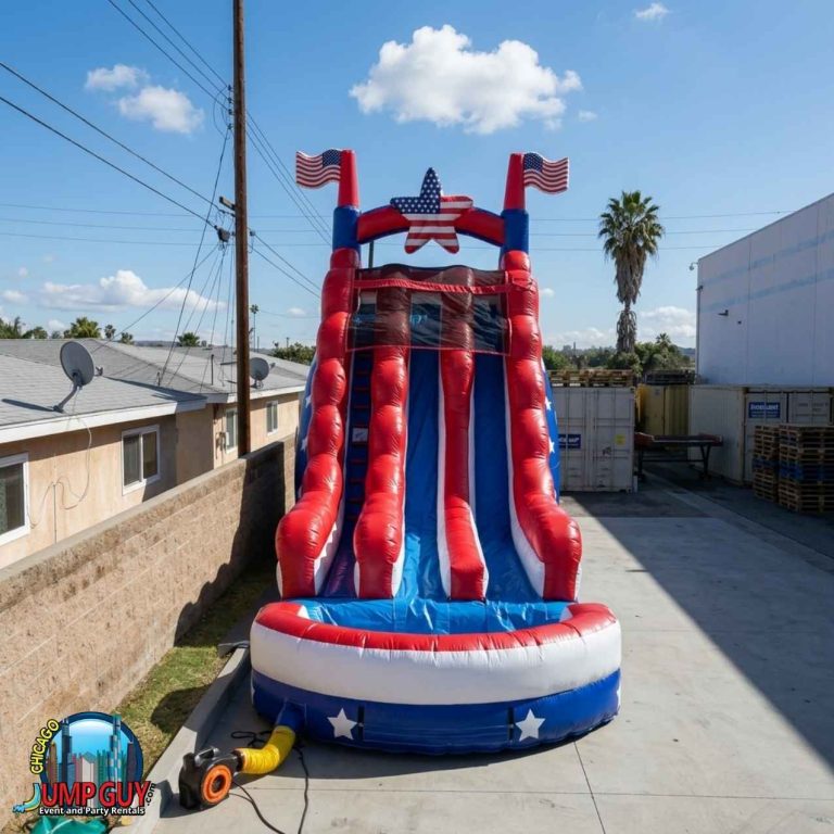 22ft Stars and Stripes Backyard Size Dual Lane Water Slide 768x768 rental for Lake Bluff IL events in ZIP code 60044