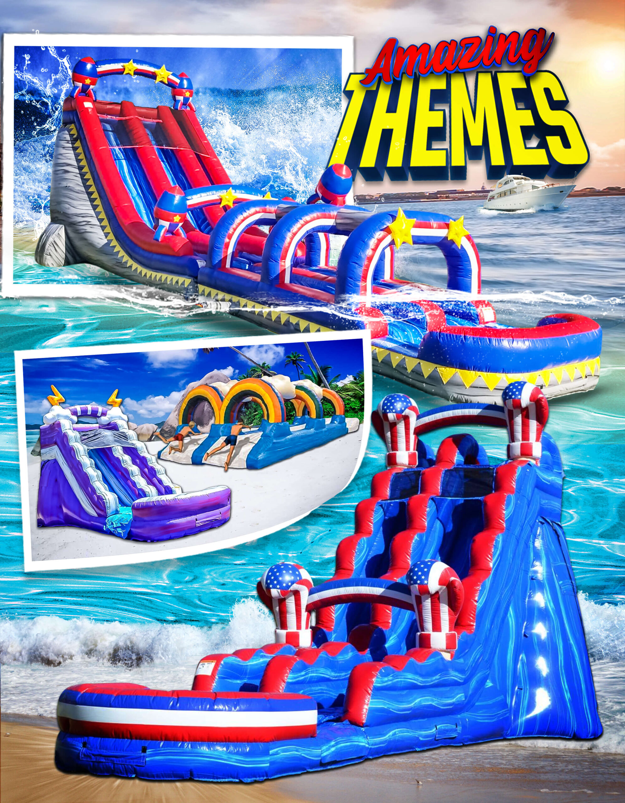 Water Slides P3 rental for Lake Bluff IL events in ZIP code 60044