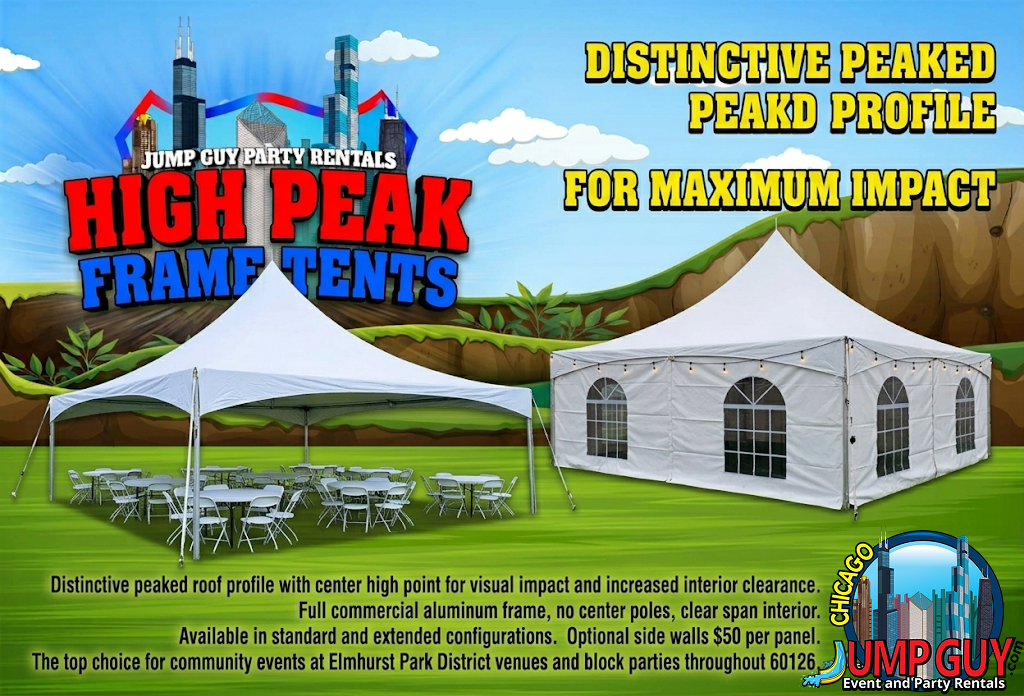 high peak frame tent rental for Lake Bluff IL events in ZIP code 60044