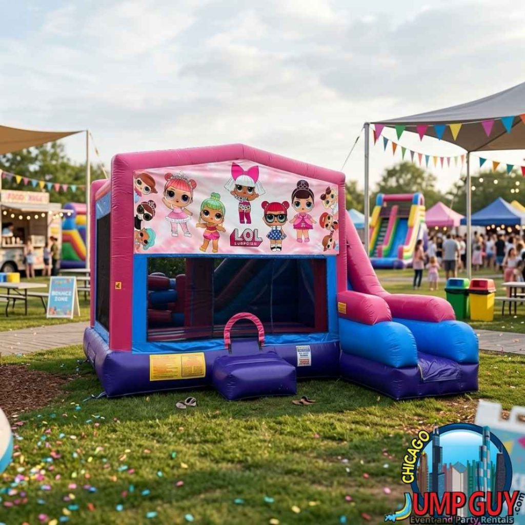 LOL Surprise Bounce Slide 7n1White and Cool Bounce Slide ComboWalk Toddler TownBus 1024x1024 rental for Lake Bluff IL events in ZIP code 60044
